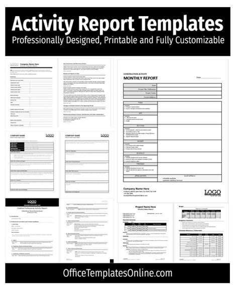 activity report template word free download
